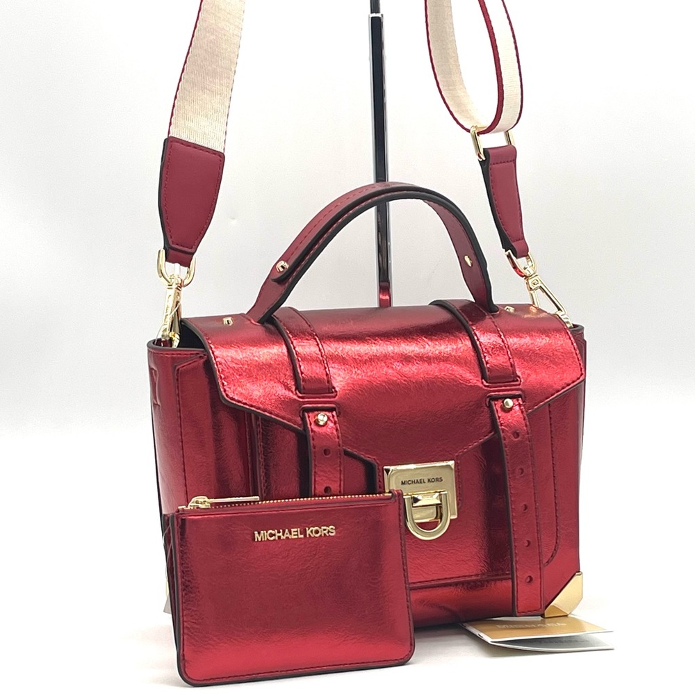 Michael Kors Manhattan Satchel Crossbody Bag & Coinpouch w/ID
